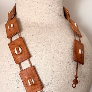 Vintage Bohemian Leather Concho Belt